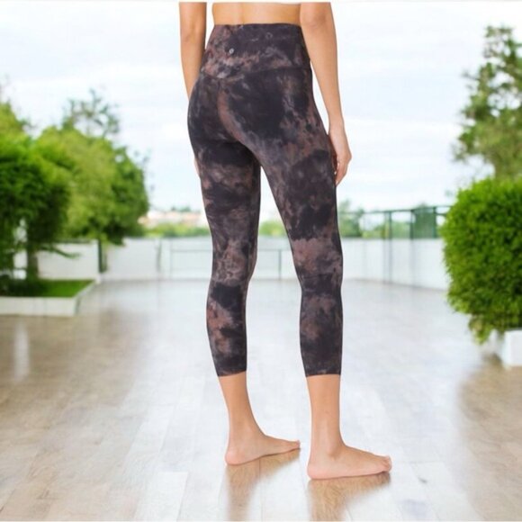 NWT Lululemon Align Crop 23" Diamond Dye in Diamond Dye Graphite Grey Pink Sz 10 - Picture 2 of 13